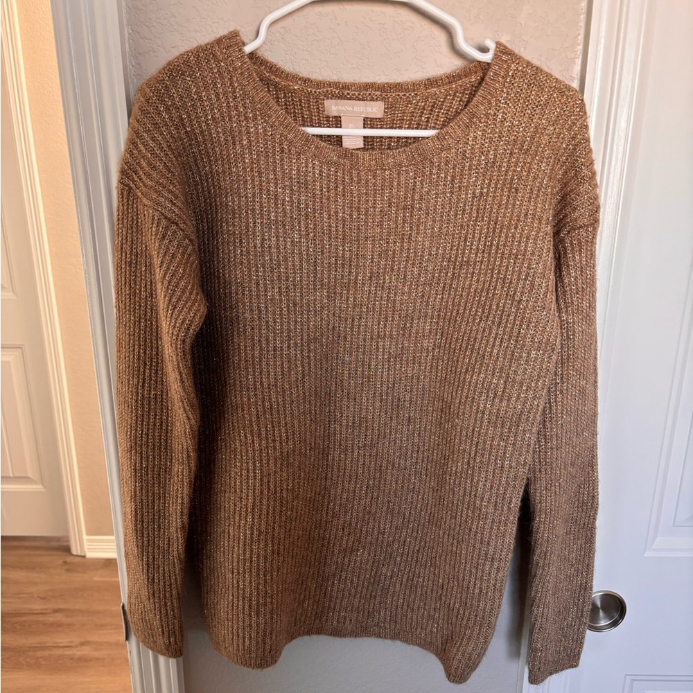 Banana Republic Tan Crew Neck Sweater